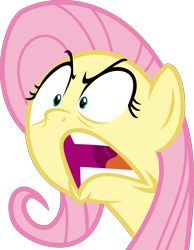 Size: 6143x7920 | Tagged: safe, artist:pink1ejack, imported from derpibooru, fluttershy, buckball season, absurd resolution, angry, faic, female, simple background, solo, transparent background, vector