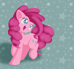 Size: 1024x956 | Tagged: safe, artist:dusthiel, imported from derpibooru, pinkie pie, pony, colored pupils, cute, diapinkes, ear fluff, female, open mouth, solo, stars