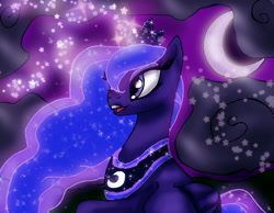 Size: 900x698 | Tagged: safe, artist:phoenix-dreamangel, imported from derpibooru, princess luna, pony, crescent moon, female, moon, solo