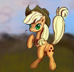 Size: 761x736 | Tagged: safe, artist:xbi, imported from derpibooru, applejack, pony, female, rearing, solo