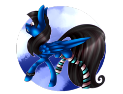 Size: 2600x2000 | Tagged: safe, artist:immagoddampony, imported from derpibooru, oc, oc only, pegasus, pony, clothes, socks, solo, striped socks