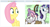 Size: 518x277 | Tagged: safe, artist:pokefound, artist:uxyd, deleted from derpibooru, edit, imported from derpibooru, fluttershy, rarity, sweetie belle, pony, unicorn, derpibooru, belt, crying, female, filly, foal, juxtaposition, juxtaposition win, levitation, magic, mare, meme, meta, raised tail, spanking, tail, telekinesis
