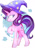 Size: 500x714 | Tagged: safe, artist:pineapple sweet, imported from derpibooru, starlight glimmer, accessory swap, female, lidded eyes, looking at you, smiling, solo, trixie's hat