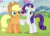 Size: 500x358 | Tagged: safe, edit, edited screencap, editor:paragonaj, imported from derpibooru, screencap, applejack, rarity, earth pony, pony, unicorn, hearts and hooves day (episode), season 2, season 5, the mane attraction, animated, banging, bedroom eyes, blushing, carousel boutique, female, gif, hearts and hooves day, help me, hoofsies, implied lesbian, implied sex, implied shipping, innuendo, lesbian, mare, nudge, nudging, rarijack, rough sex, shipping, wide eyes