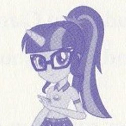 Size: 292x292 | Tagged: safe, imported from derpibooru, sci-twi, twilight sparkle, equestria girls, legend of everfree, female, horn, ponytail, solo