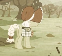 Size: 290x260 | Tagged: safe, imported from derpibooru, screencap, granny smith, pony, family appreciation day, butt, cropped, female, mare, plot, sepia, young granny smith