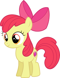 Size: 6001x7823 | Tagged: safe, artist:deratrox, imported from derpibooru, apple bloom, earth pony, pony, on your marks, season 6, .svg available, absurd resolution, adorabloom, bow, cute, cutie mark, female, filly, hair bow, mare, simple background, solo, the cmc's cutie marks, transparent background, vector