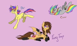 Size: 1024x617 | Tagged: safe, artist:pinkamenacheshirepie, imported from derpibooru, oc, oc only, oc:clockwork crow, oc:fang trap, oc:star