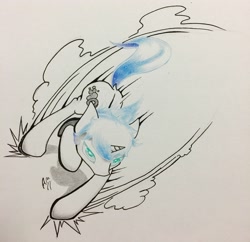 Size: 3024x2927 | Tagged: safe, artist:adetuddymax, imported from derpibooru, oc, oc only, oc:shifting gear, pony, unicorn, male, request, solo, traditional art
