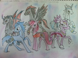 Size: 2592x1936 | Tagged: safe, artist:ultimate-galaxy, imported from derpibooru, amy rose, blaze the cat, mephiles the dark, ponified, shadow the hedgehog, silver the hedgehog, sonic the hedgehog, sonic the hedgehog (series), traditional art