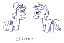 Size: 814x551 | Tagged: safe, artist:smurfettyblue, imported from derpibooru, minuette, oc, oc:smurfetty blue, monochrome, request, simple background, smiling, white background