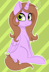 Size: 683x1000 | Tagged: safe, artist:starsymphonystela, imported from derpibooru, oc, oc only, alicorn, pony, alicorn oc, female, mare, sitting, solo