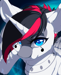 Size: 900x1100 | Tagged: safe, artist:silentwulv, imported from derpibooru, oc, oc only, oc:anorex, alicorn, pony, bust, colored pupils, female, mare, portrait, solo