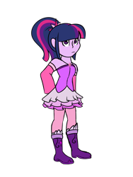 Size: 1024x1365 | Tagged: safe, artist:yogfan, imported from derpibooru, sci-twi, twilight sparkle, equestria girls, boots, clothes, female, high heel boots, simple background, solo, transparent background