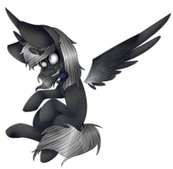 Size: 1024x999 | Tagged: safe, artist:fizzy2014, imported from derpibooru, oc, oc only, alicorn, pegasus, pony, alicorn oc, empty eyes, floating wings, impossibly large ears, male, no catchlights, simple background, solo, stallion, transparent background