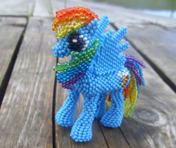 Size: 1500x1268 | Tagged: safe, artist:some-dreamer, imported from derpibooru, rainbow dash, pony, beads, irl, photo, solo