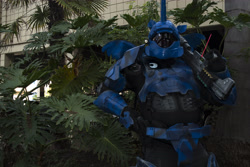 Size: 6000x4000 | Tagged: safe, artist:sempbron3, imported from derpibooru, princess luna, human, absurd resolution, clothes, cosplay, costume, crossover, fire team harmony, gun, halo (series), irl, irl human, pacific ponycon, pacific ponycon 2017, photo, shotgun, spartan luna, weapon