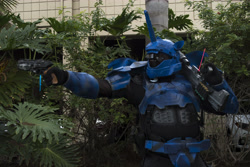 Size: 6000x4000 | Tagged: safe, artist:sempbron3, imported from derpibooru, princess luna, human, absurd resolution, clothes, cosplay, costume, crossover, fire team harmony, gun, halo (series), handgun, irl, irl human, pacific ponycon, pacific ponycon 2017, photo, pistol, shotgun, spartan luna, weapon