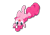 Size: 500x350 | Tagged: safe, artist:lilapudelpony, imported from derpibooru, pinkie pie, pony, cute, diapinkes, female, happy, on back, open mouth, pixel art, ponk, silly, simple background, solo, transparent background, upside down