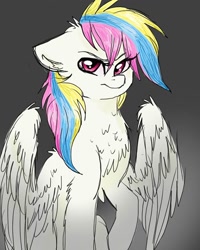 Size: 768x960 | Tagged: safe, artist:moonabelle, imported from derpibooru, oc, oc only, oc:firework, pegasus, pony, female, magical lesbian spawn, mare, offspring, parent:firefly, parent:surprise, parents:fireprise, solo