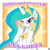 Size: 1000x1000 | Tagged: safe, artist:acesrockz, imported from derpibooru, princess celestia, alicorn, pony, blush sticker, blushing, chest fluff, clever, crown, cute, cutelestia, ear fluff, female, hooves on cheeks, jewelry, looking at you, mare, one eye closed, open mouth, regalia, smiling, smiling at you, solo, text, truth, wink, winking at you
