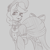Size: 1280x1280 | Tagged: safe, artist:askamberfawn, imported from derpibooru, oc, oc only, oc:lolly, pony, clothes, dress, female, monochrome, solo