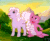 Size: 692x574 | Tagged: safe, imported from derpibooru, screencap, baby lickety split, spike, pony, my little pony: the movie (g1), animated, bow, cute, g1, gif, hoofy-kicks, horses doing horse things, spikabetes, tail bow, waving