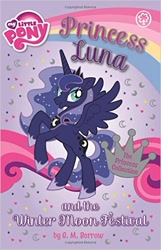 Size: 322x499 | Tagged: safe, imported from derpibooru, princess luna, pony, my little pony princess collection, princess luna and the festival of the winter moon, book, female, g.m. berrow, merchandise, my little pony logo, official, rearing, solo, spread wings, stock vector, united kingdom
