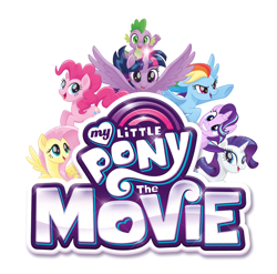Size: 1838x1819 | Tagged: safe, edit, imported from derpibooru, fluttershy, pinkie pie, rainbow dash, rarity, spike, starlight glimmer, twilight sparkle, alicorn, pony, my little pony: the movie, background pony applejack, logo, op is a duck, op is trying to start shit, shitposting, simple background, twilight sparkle (alicorn), white background