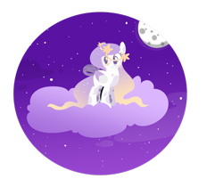 Size: 1024x823 | Tagged: safe, artist:cinna-swirl, imported from derpibooru, oc, oc only, pegasus, pony, base used, cloud, colored pupils, galaxy, night, night sky, pastel, solo, space, stars