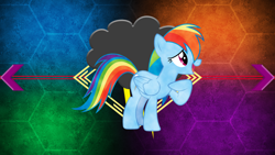 Size: 3840x2160 | Tagged: safe, artist:laszlvfx, artist:sairoch, edit, imported from derpibooru, rainbow dash, pony, cloud, female, high res, solo, wallpaper, wallpaper edit