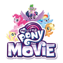 Size: 4000x3958 | Tagged: safe, edit, imported from derpibooru, applejack, fluttershy, pinkie pie, rainbow dash, twilight sparkle, alicorn, pony, my little pony: the movie, background pony rarity, duckery in the description, logo, op is a duck, op is trying to start shit, shitposting, simple background, twilight sparkle (alicorn), white background