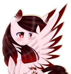 Size: 1886x1939 | Tagged: safe, artist:clefficia, imported from derpibooru, oc, oc only, oc:taiga, pegasus, pony, colored wings, female, mare, multicolored wings, simple background, solo, transparent background