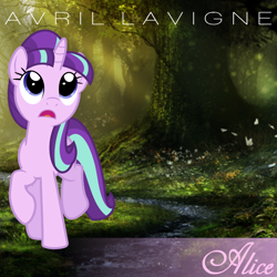 Size: 800x800 | Tagged: safe, artist:penguinsn1fan, artist:reginault, imported from derpibooru, starlight glimmer, pony, unicorn, album, album cover, avril lavigne, cover, female, parody, solo