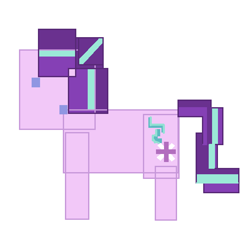 Size: 593x538 | Tagged: safe, artist:violaconcert, derpibooru exclusive, imported from derpibooru, starlight glimmer, pony, abstract, female, rectangle pony, simple background, solo, white background