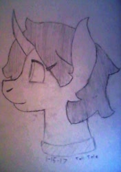 Size: 431x611 | Tagged: safe, artist:knightsmile, imported from derpibooru, oc, oc only, oc:tall tale, pony, unicorn, hand drawing, solo, traditional art