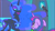 Size: 1920x1080 | Tagged: safe, edit, edited screencap, imported from derpibooru, screencap, nightmare moon, spike, twilight sparkle, alicorn, pony, the cutie re-mark, alternate timeline, eyeshadow, fangs, filter, floppy ears, folded wings, makeup, nightmare takeover timeline, slit pupils, torch, twilight sparkle (alicorn), wings