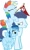 Size: 576x960 | Tagged: safe, artist:sofialurax, imported from derpibooru, soarin', oc, oc:ragtag, oc:shooting star, pony, flag, offspring, parent:rainbow dash, parent:soarin', parents:soarindash, ponies riding ponies, ragtag riding soarin, riding, simple background, white background