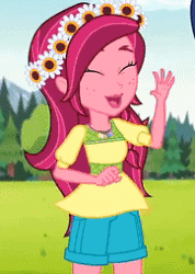 Size: 181x254 | Tagged: safe, imported from derpibooru, screencap, gloriosa daisy, sci-twi, twilight sparkle, equestria girls, legend of everfree, animated, cropped, female, gif, magical geodes, solo focus