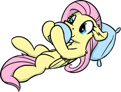 Size: 1367x1038 | Tagged: safe, artist:moemneop, imported from derpibooru, fluttershy, pegasus, pony, ball, chest fluff, cute, ear fluff, female, fluffy, pillow, shyabetes, simple background, solo, transparent background