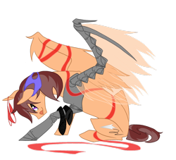 Size: 1024x931 | Tagged: safe, artist:basykail, imported from derpibooru, oc, oc only, cyborg, pegasus, pony, amputee, augmented, clothes, fishnets, male, panties, prosthetic limb, prosthetic wing, prosthetics, simple background, socks, solo, stallion, stockings, thigh highs, transparent background, underwear