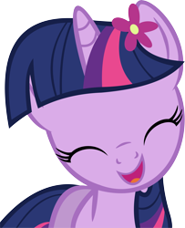 Size: 10051x12396 | Tagged: safe, artist:cyanlightning, imported from derpibooru, twilight sparkle, pony, unicorn, .svg available, absurd resolution, cute, eyes closed, female, flower, flower in hair, head tilt, mare, simple background, smiling, solo, transparent background, twiabetes, vector