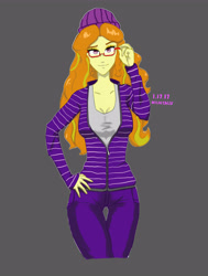 Size: 4000x5300 | Tagged: safe, artist:milkitalix, artist:sapphirevision421, imported from derpibooru, adagio dazzle, equestria girls, absurd resolution, cute, female, glasses, gray background, hipster, looking at you, simple background, solo