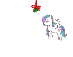 Size: 924x724 | Tagged: safe, artist:rainboom-dash, imported from derpibooru, star catcher, pony, female, g3, g3 to g4, g4, generation leap, holly, holly mistaken for mistletoe, mistletoe, solo