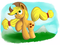 Size: 2829x2147 | Tagged: safe, artist:greenfinger, artist:parassaux, imported from derpibooru, applejack, pony, female, solo
