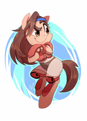 Size: 2427x3353 | Tagged: safe, artist:shira-hedgie, imported from derpibooru, pony, bipedal, commission, crossover, hiromi mita, ponified, solo, video game, windjammers