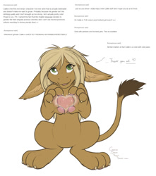Size: 1213x1373 | Tagged: safe, artist:cassiusdrawsthings, deleted from derpibooru, imported from derpibooru, oc, oc only, oc:callie, sphinx, ask, explicit source, floppy ears, heart, heart hands, paws, simple background, solo, sphinx oc, tumblr, white background