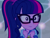 Size: 1023x787 | Tagged: safe, edit, edited screencap, imported from derpibooru, screencap, sci-twi, twilight sparkle, equestria girls, legend of everfree, blushing, cropped, cute, female, inverted mouth, smiling, solo, twiabetes