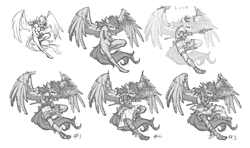 Size: 2700x1600 | Tagged: safe, artist:assasinmonkey, imported from derpibooru, rainbow dash, anthro, plantigrade anthro, clothes, concept art, female, greek, large wings, monochrome, simple background, sketch, solo, spear, weapon, white background, wings