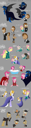 Size: 1280x5152 | Tagged: safe, artist:stuflox, imported from derpibooru, doctor whooves, fluttershy, igneous rock pie, pinkie pie, prince blueblood, princess luna, time turner, pony, vampire, absurd resolution, alfred, bathtub, bubble bath, butterscotch, chagal, clothes, count von krolock, crossover, dance of the vampires, dress, garlic, glasses, gold tooth, hanging, herbert, male, prince artemis, professor abronsius, reference sheet, rule 63, sarah, stallion, starry eyes, wingding eyes